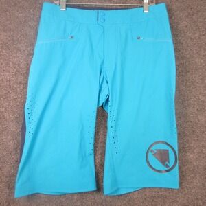 Endura SingleTrack Lite Cycling Shorts Mens Medium Blue MTB Trail Nylon Pockets